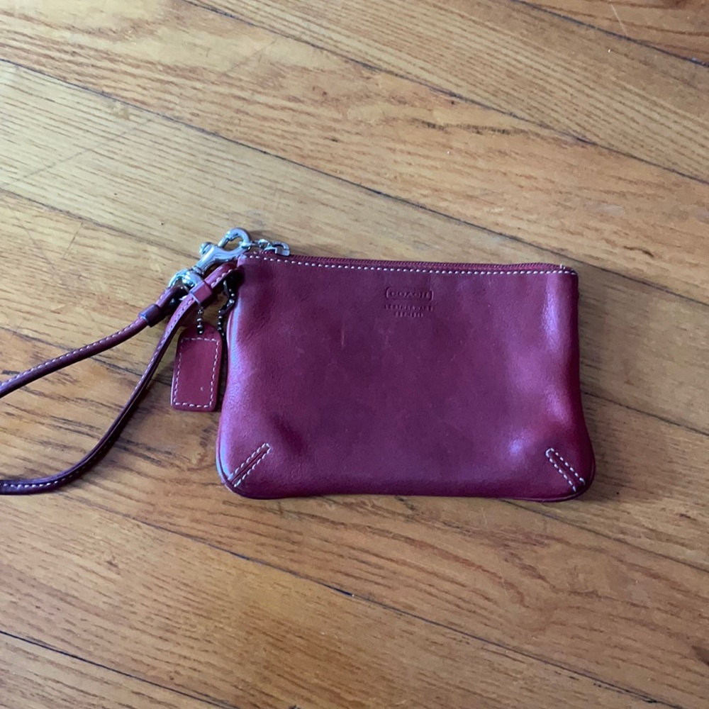 Red Coach Wristlet